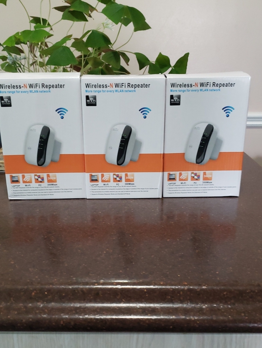 3 x WiFi Extender Signal Booster 300Mbps Wireless Repeater Internet Amplifier.